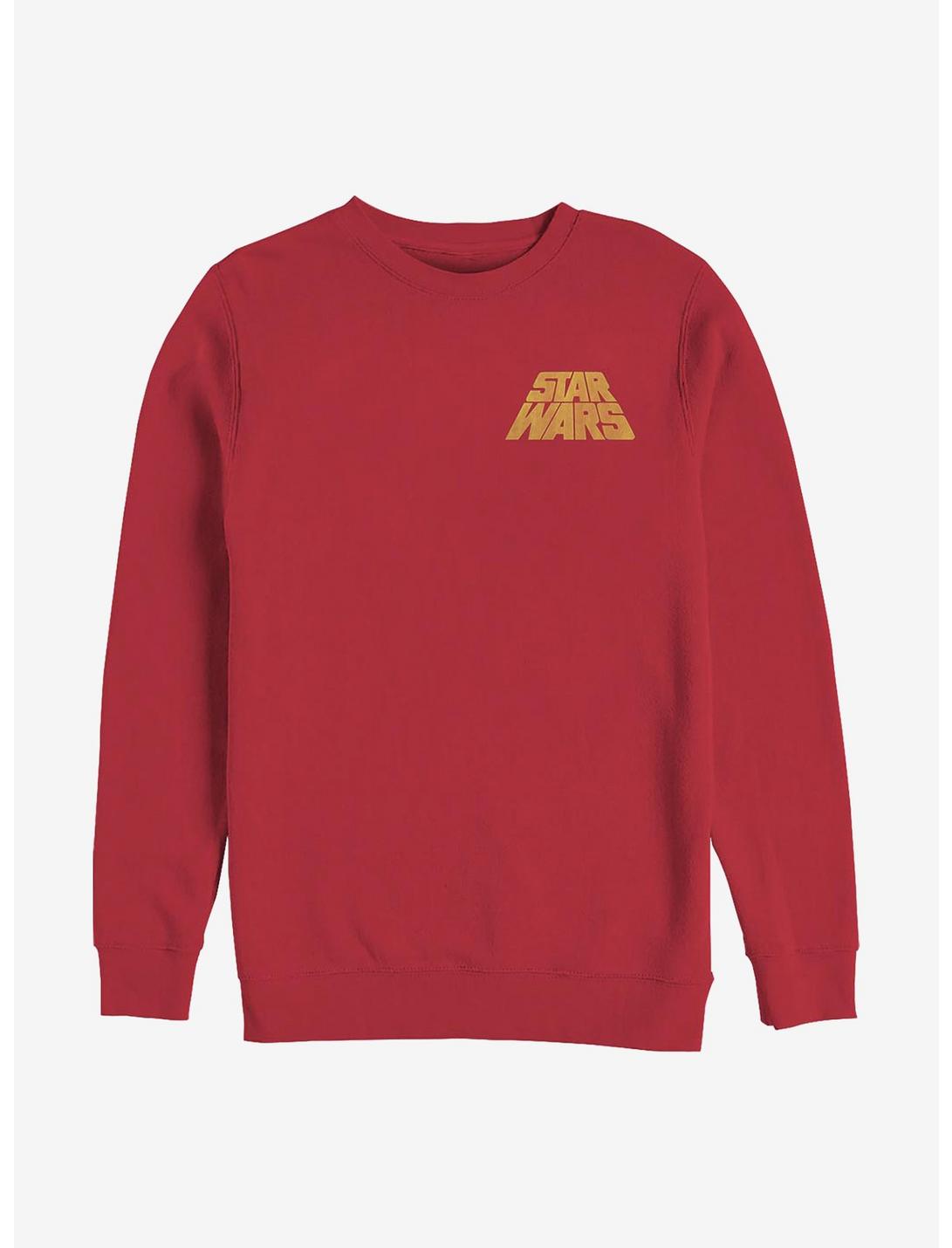 Star Wars Badge Slant Logo Crew Sweatshirt, RED, hi-res