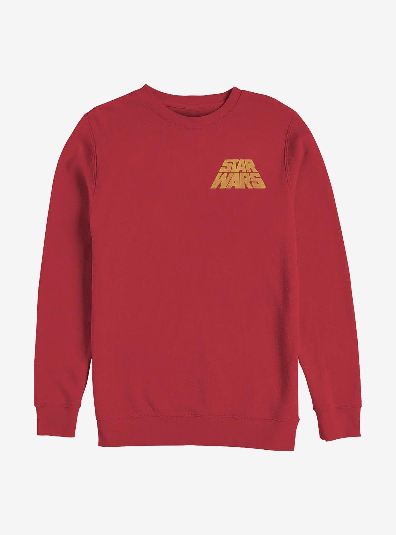 Star Wars Badge Slant Logo Crew Sweatshirt, RED, hi-res