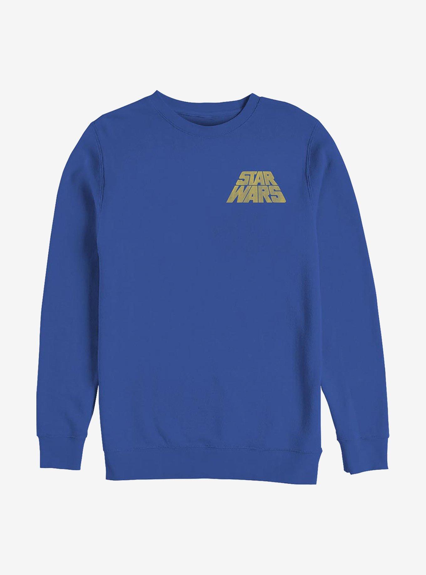 Star Wars Badge Slant Logo Crew Sweatshirt, ROYAL, hi-res
