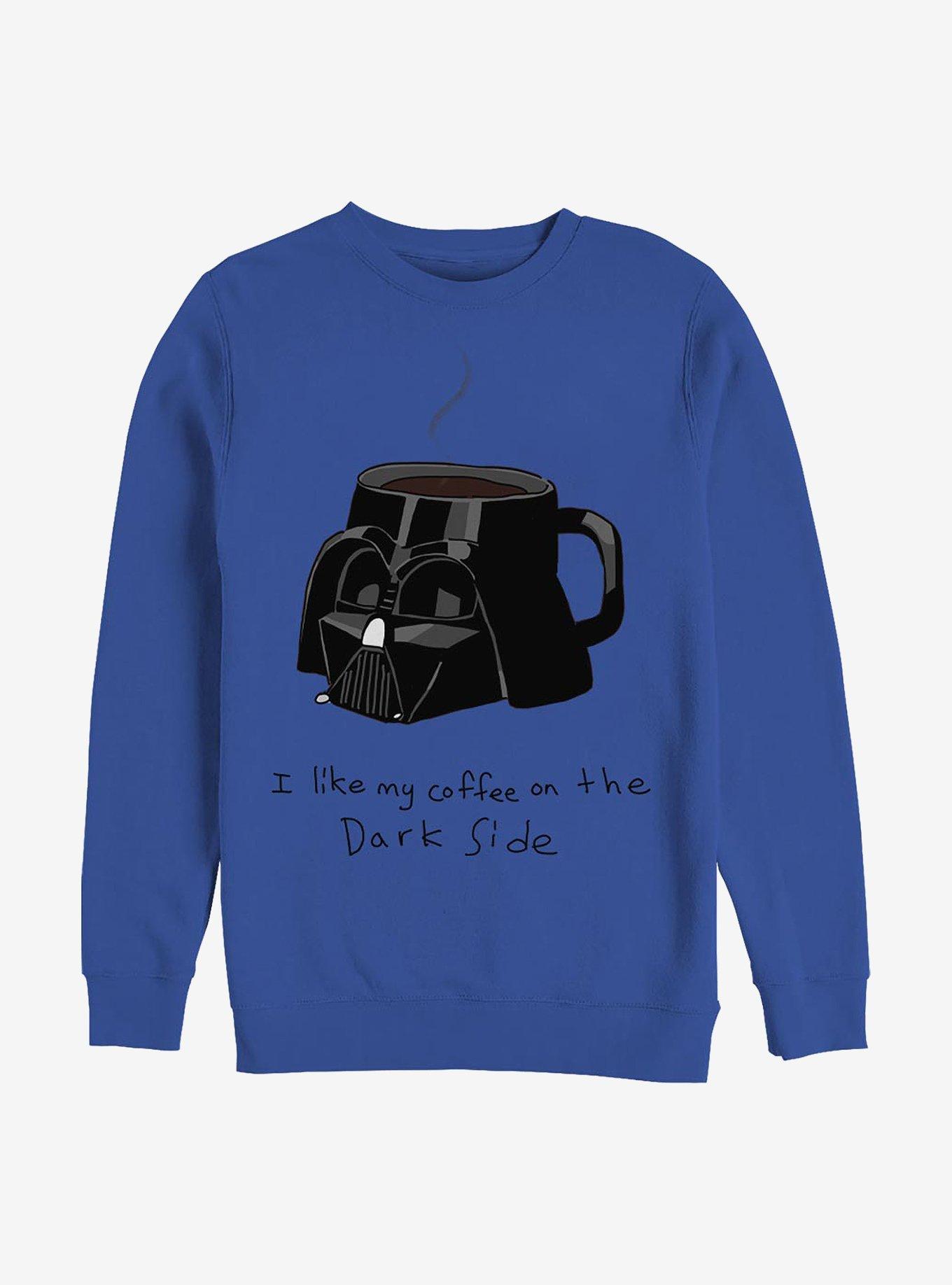 Star Wars Coffee On The Dark Side Crew Sweatshirt, ROYAL, hi-res