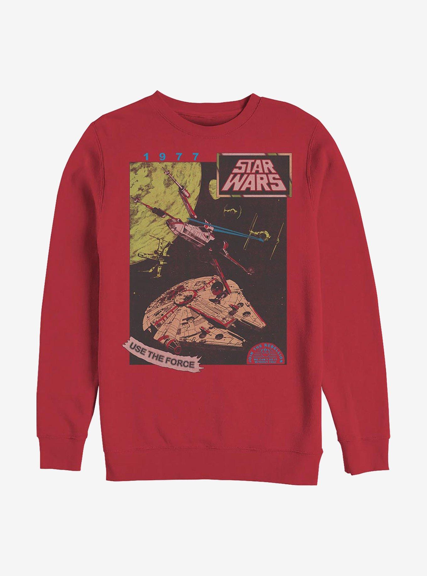 Star Wars Epic Battle Scenes Crew Sweatshirt, RED, hi-res