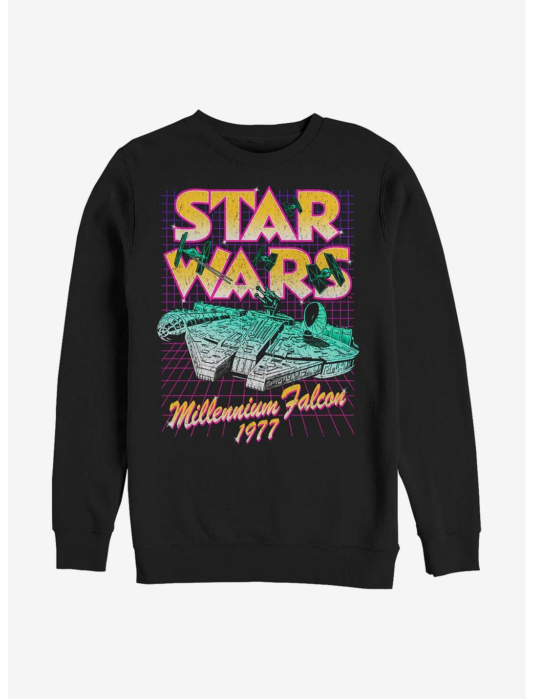 Star Wars Grid Millennium Falcon 1977 Crew Sweatshirt, BLACK, hi-res