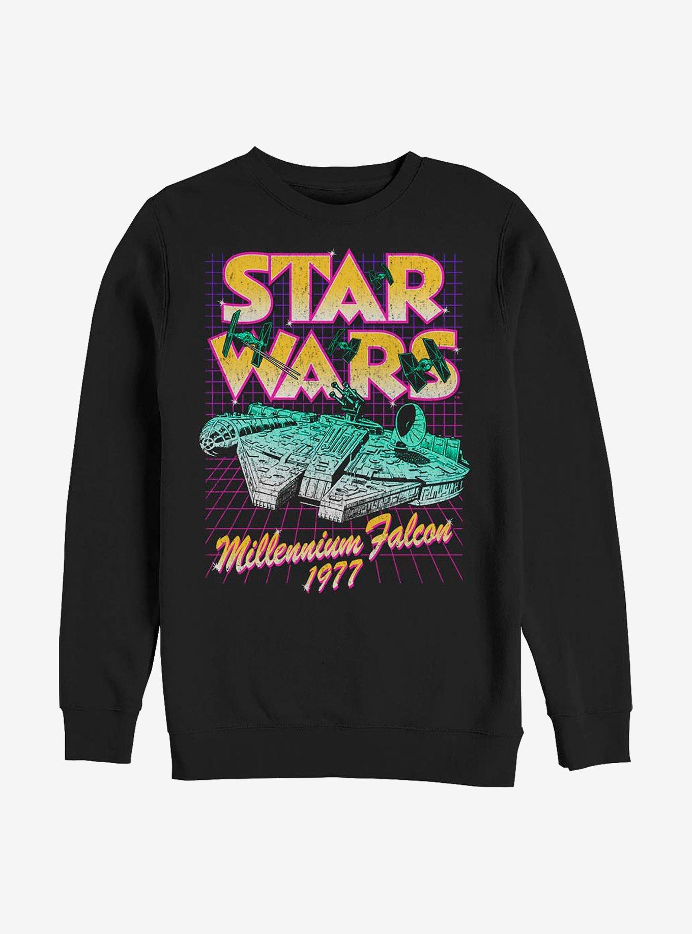 Star Wars Grid Millennium Falcon 1977 Crew Sweatshirt, BLACK, hi-res