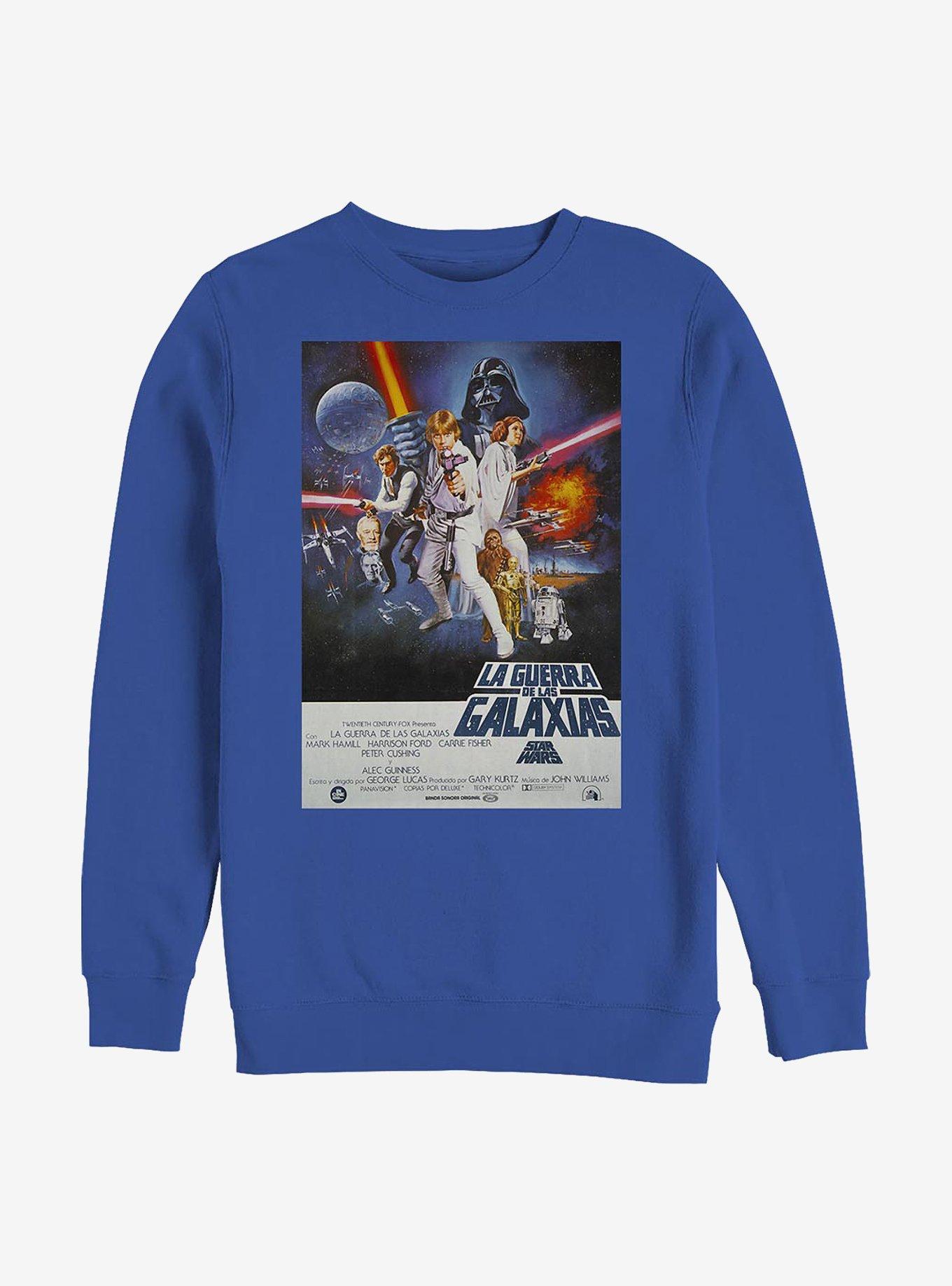 Star Wars Episode IV A New Hope La Guerra De Las Galaxias Poster Sweatshirt, , hi-res