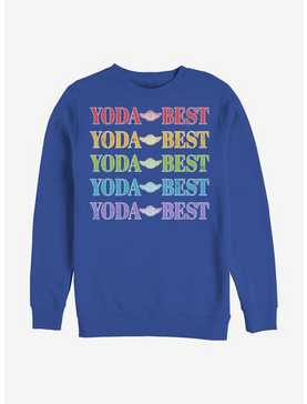 Star Wars Yoda Best Rainbow Crew Sweatshirt, , hi-res