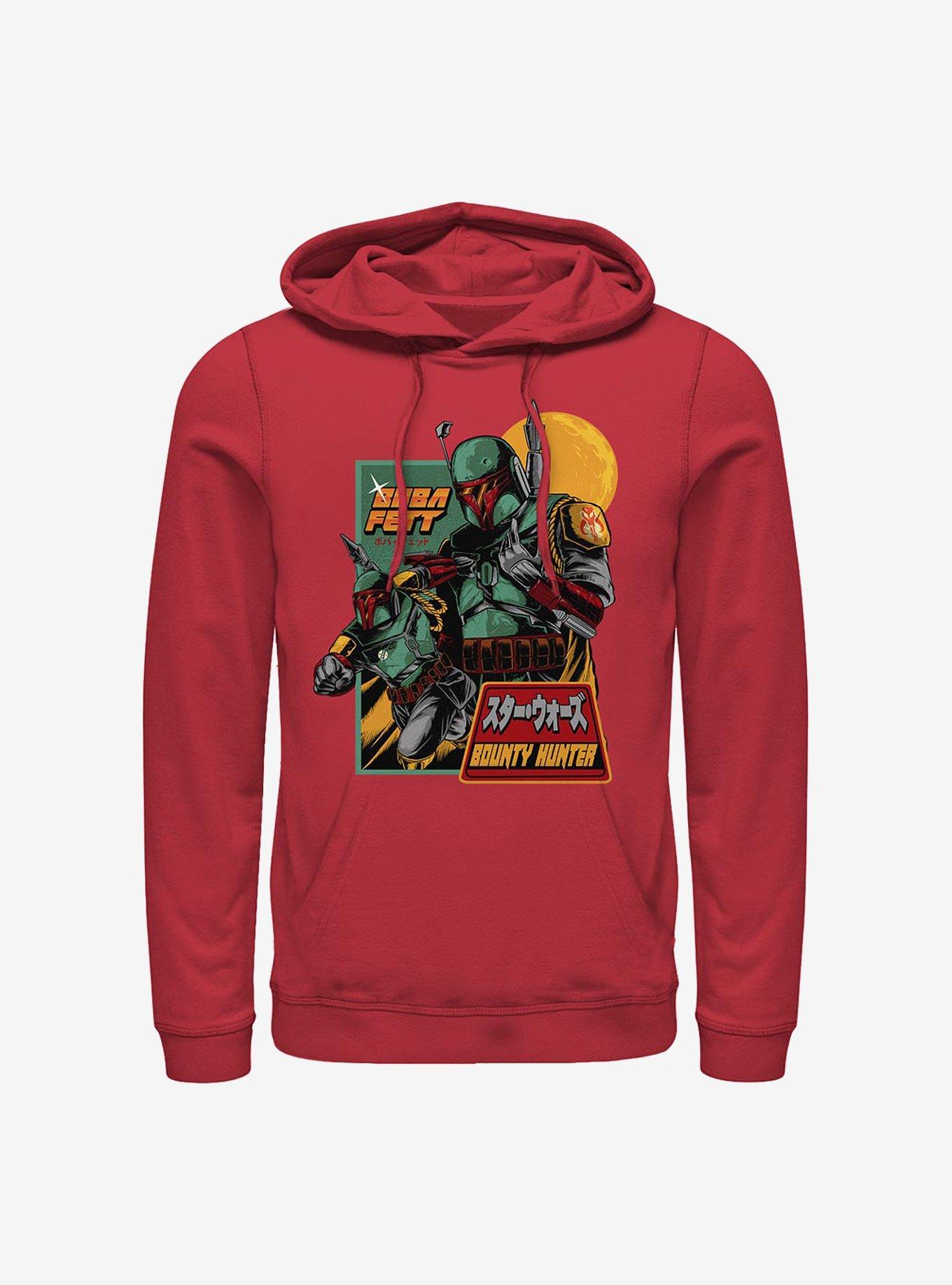 Star Wars Boba Fett Mandalorian Soldier Hoodie, RED, hi-res