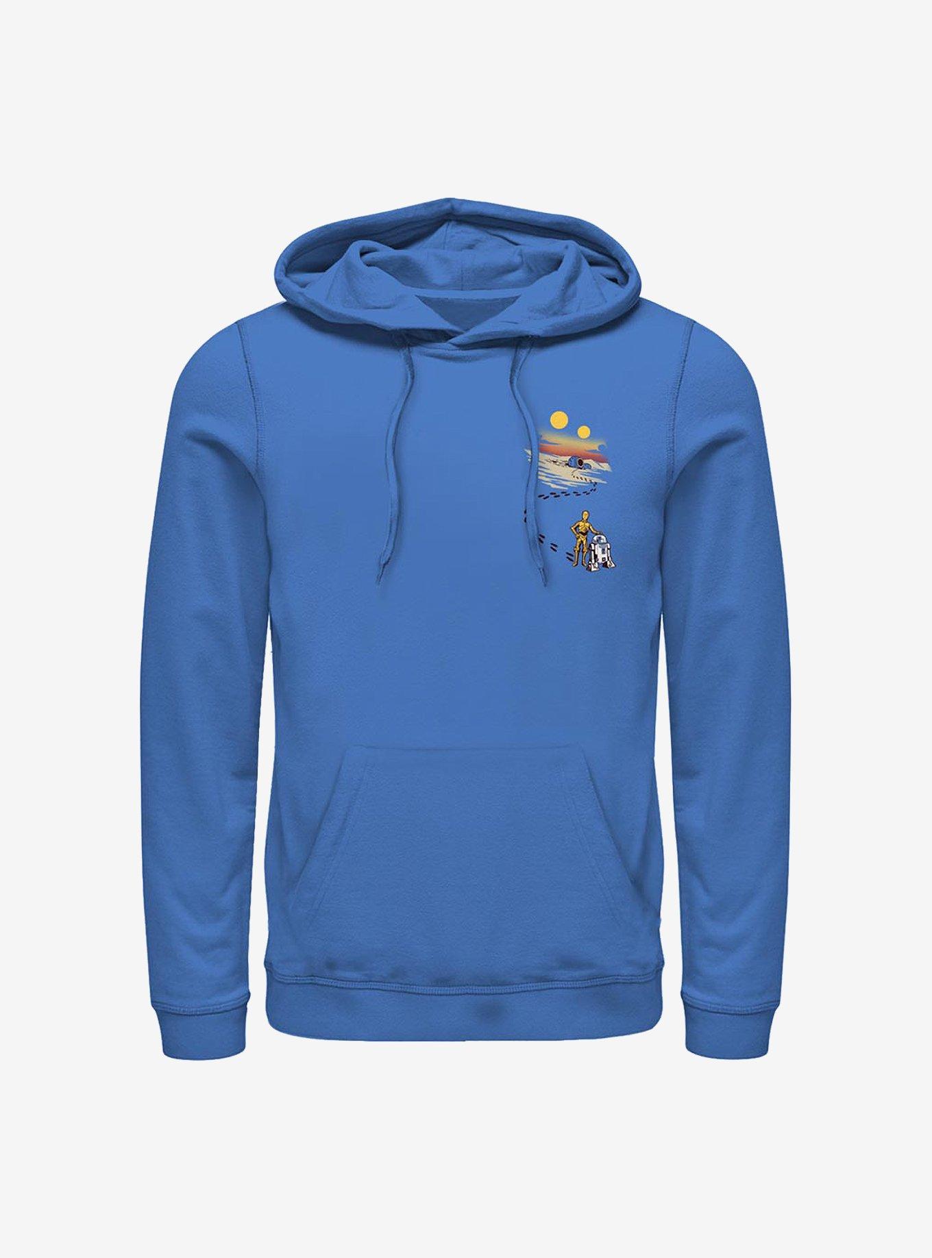 Star Wars Desert Footprints Pocket Hoodie, ROYAL, hi-res