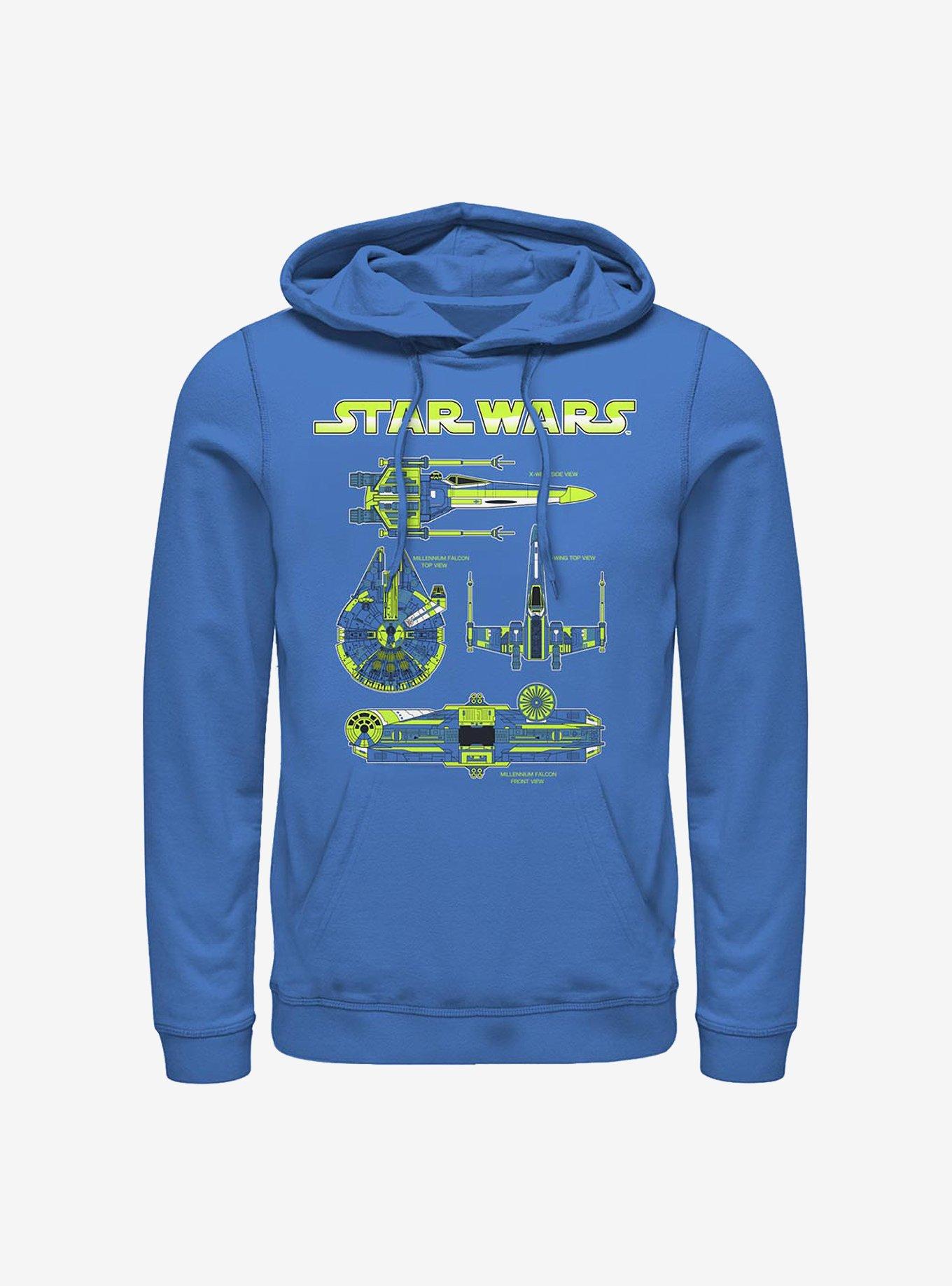 Star Wars Ship Spec Hoodie, ROYAL, hi-res