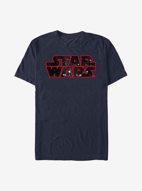 Star Wars Galaxy Logo Outline T-Shirt - BLUE | Hot Topic