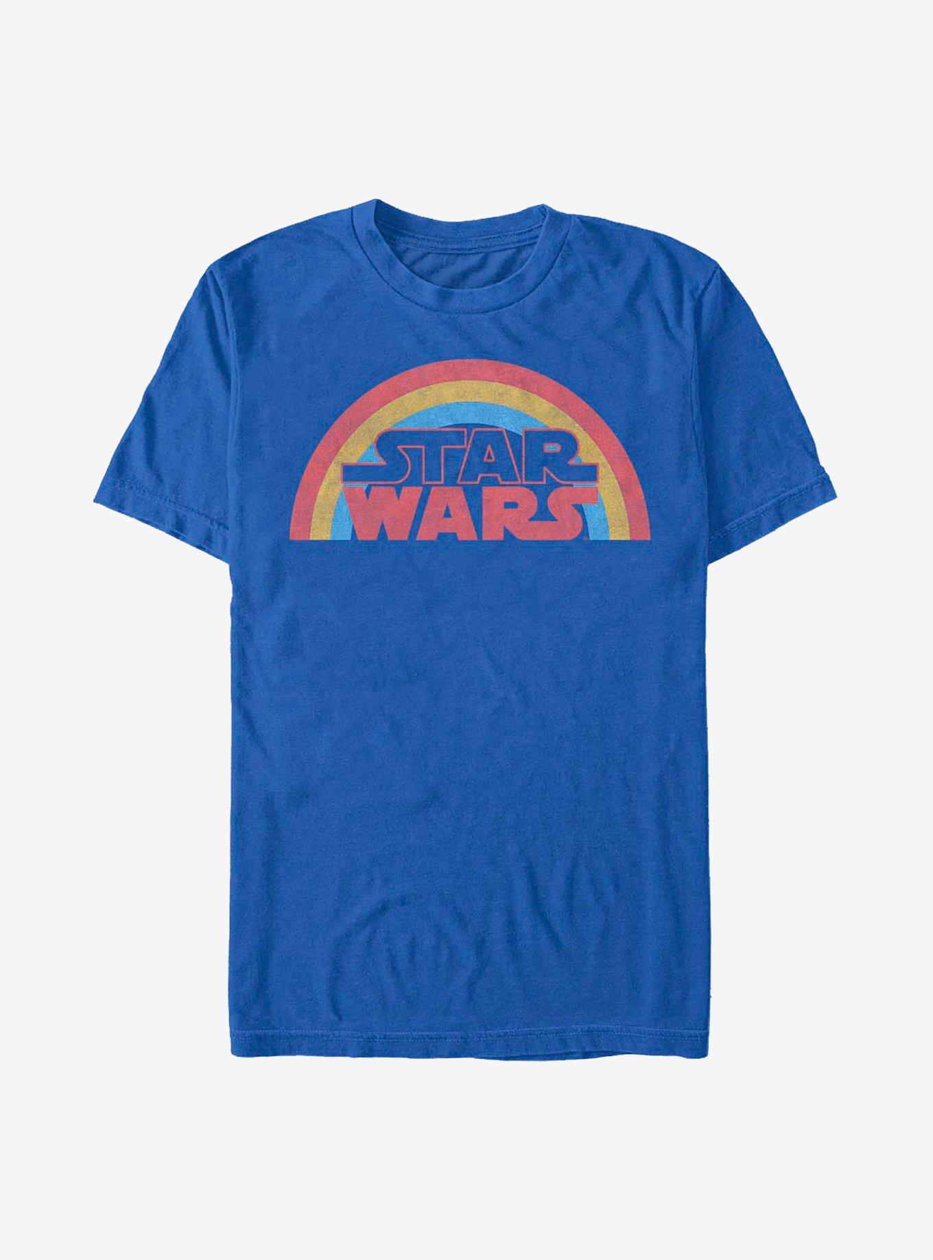Star Wars Boys Retro Rainbow T-Shirt - Officially Licensed, Ringspun Cotton, Youth Sizes