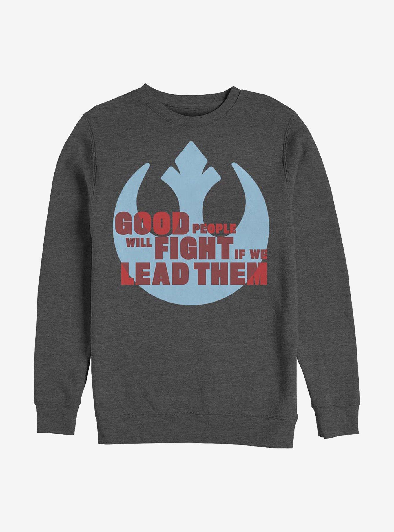 Star Wars: The Rise Of Skywalker Rebel Leader Sweatshirt, CHAR HTR, hi-res