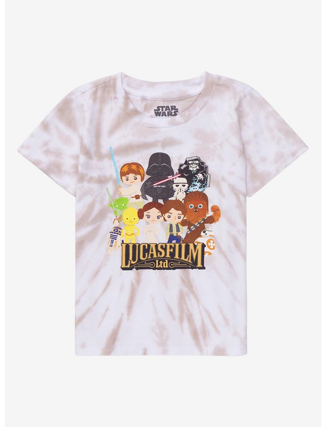 Star Wars Chibi Characters & Lucasfilm Logo Toddler Tie-Dye T-Shirt - BoxLunch Exclusive, TIE DYE, hi-res