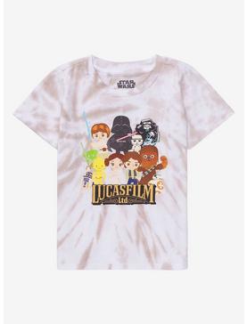 Plus Size Star Wars Chibi Characters & Lucasfilm Logo Toddler Tie-Dye T-Shirt - BoxLunch Exclusive, , hi-res
