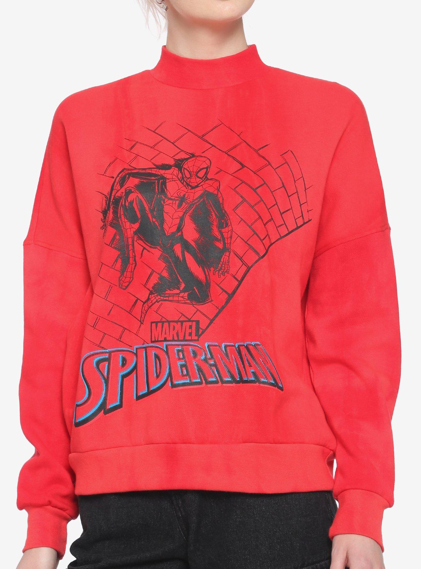Her Universe Marvel Spider-Man Mock Neck Girls Sweatshirt, MULTI, hi-res
