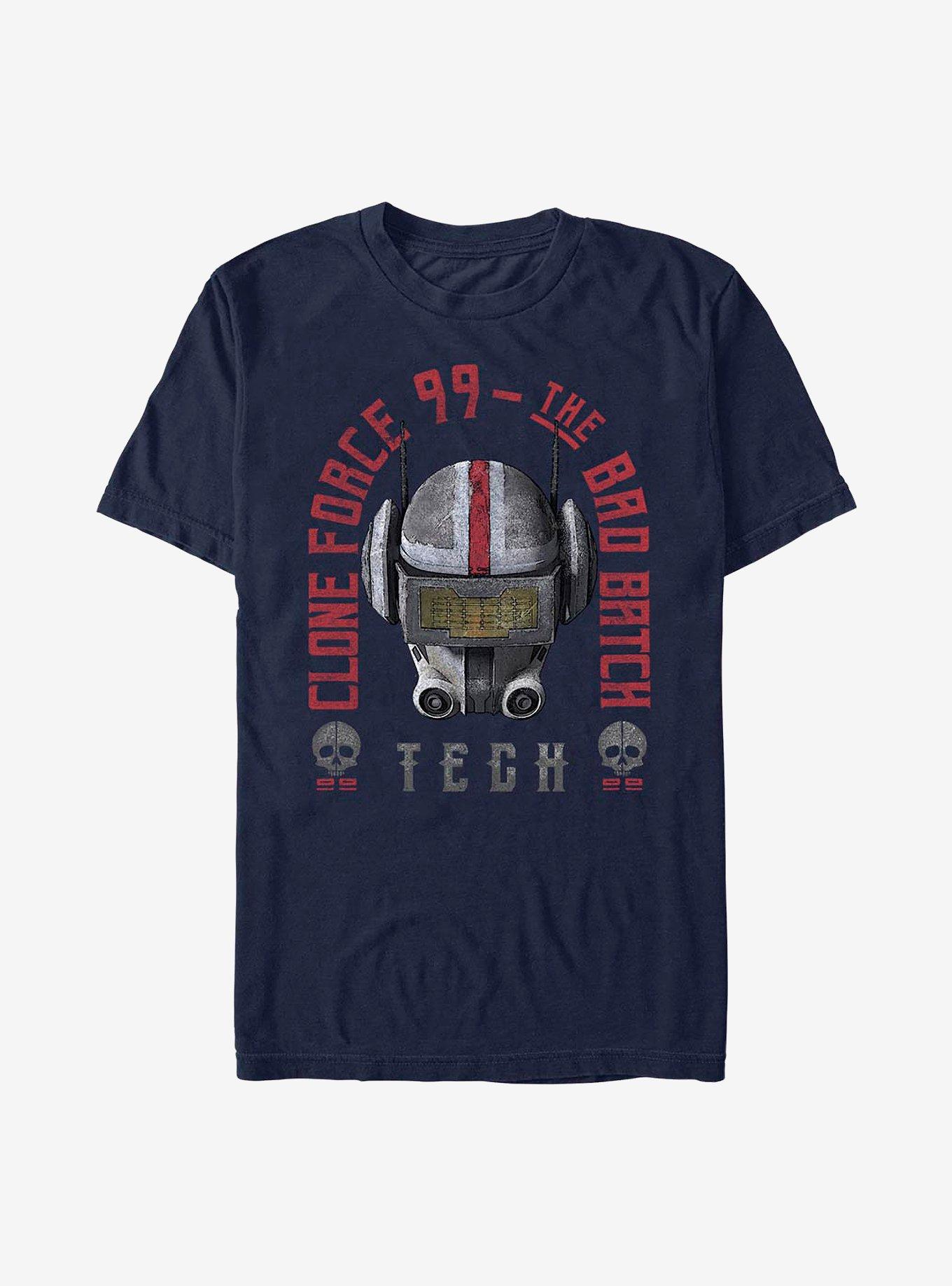 Star Wars: The Bad Batch Tech Headstone T-Shirt, NAVY, hi-res
