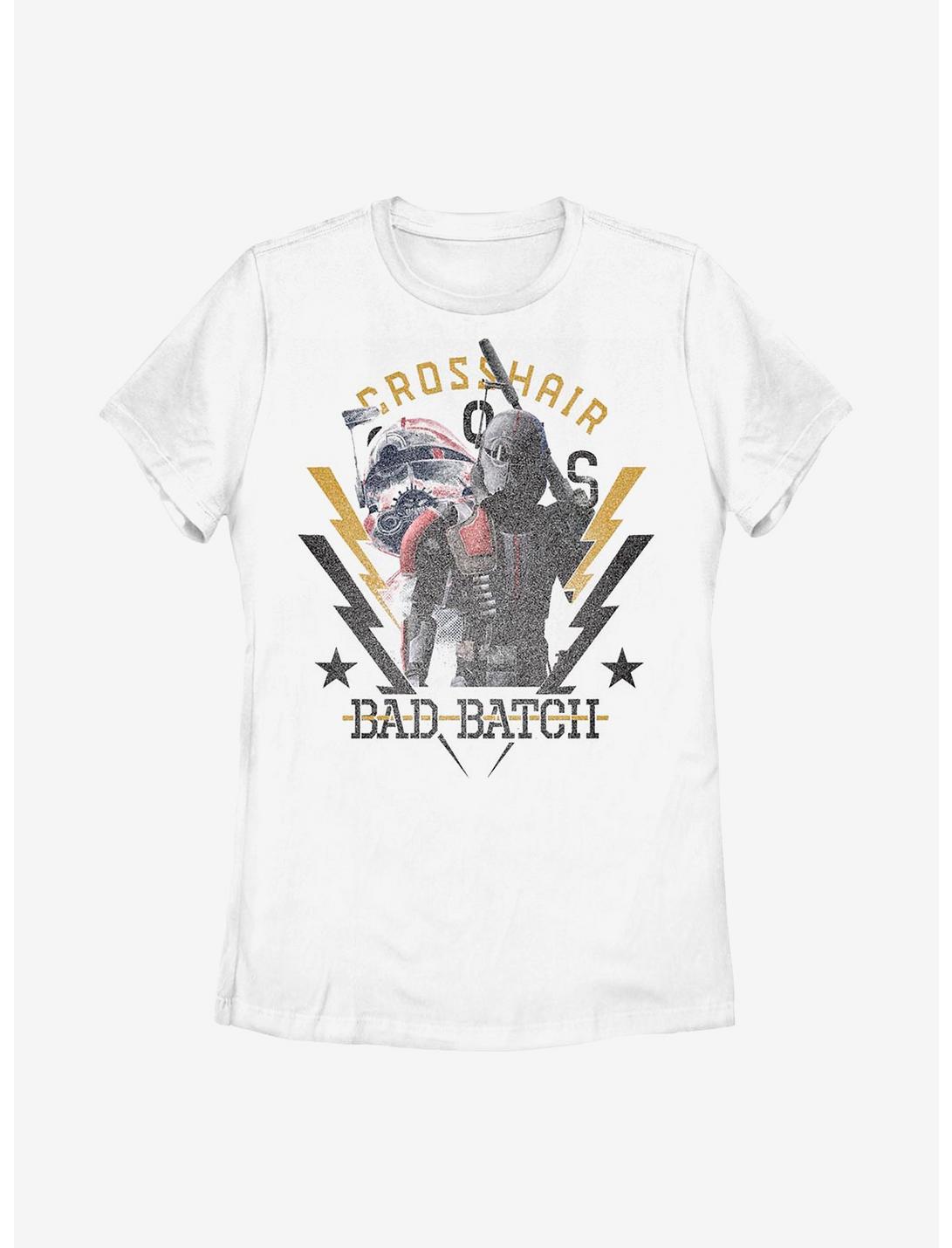 Star Wars: The Bad Batch Cross Army Crate Womens T-Shirt, WHITE, hi-res