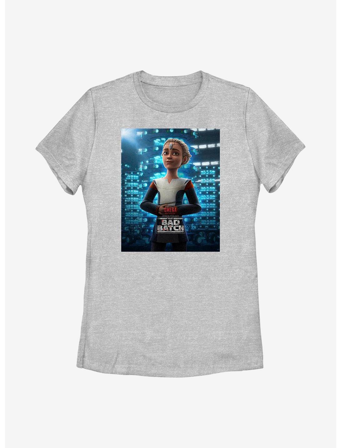 Star Wars: The Bad Batch Omega Poster Womens T-Shirt, ATH HTR, hi-res