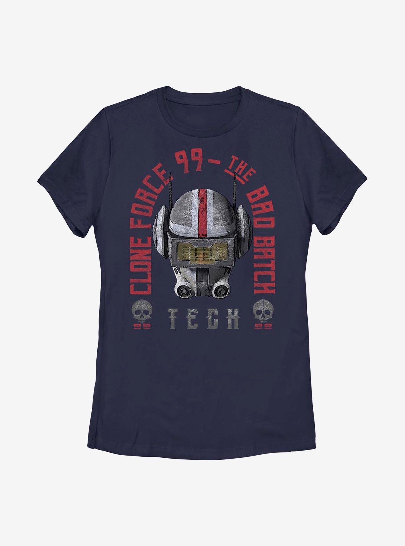 Star Wars: The Bad Batch Tech Headstone Womens T-Shirt, NAVY, hi-res