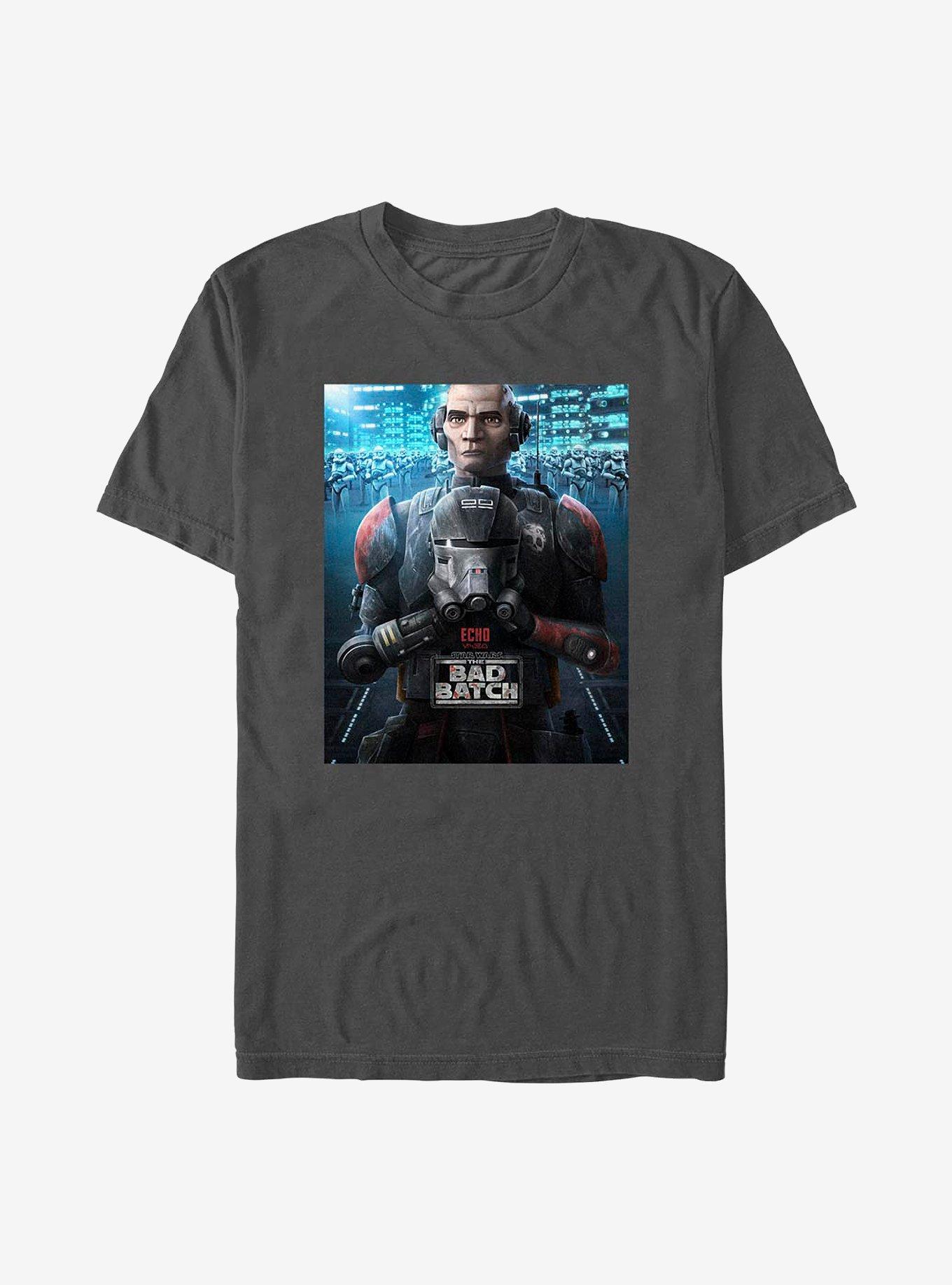 Star Wars: The Bad Batch Echo Poster T-Shirt, CHARCOAL, hi-res