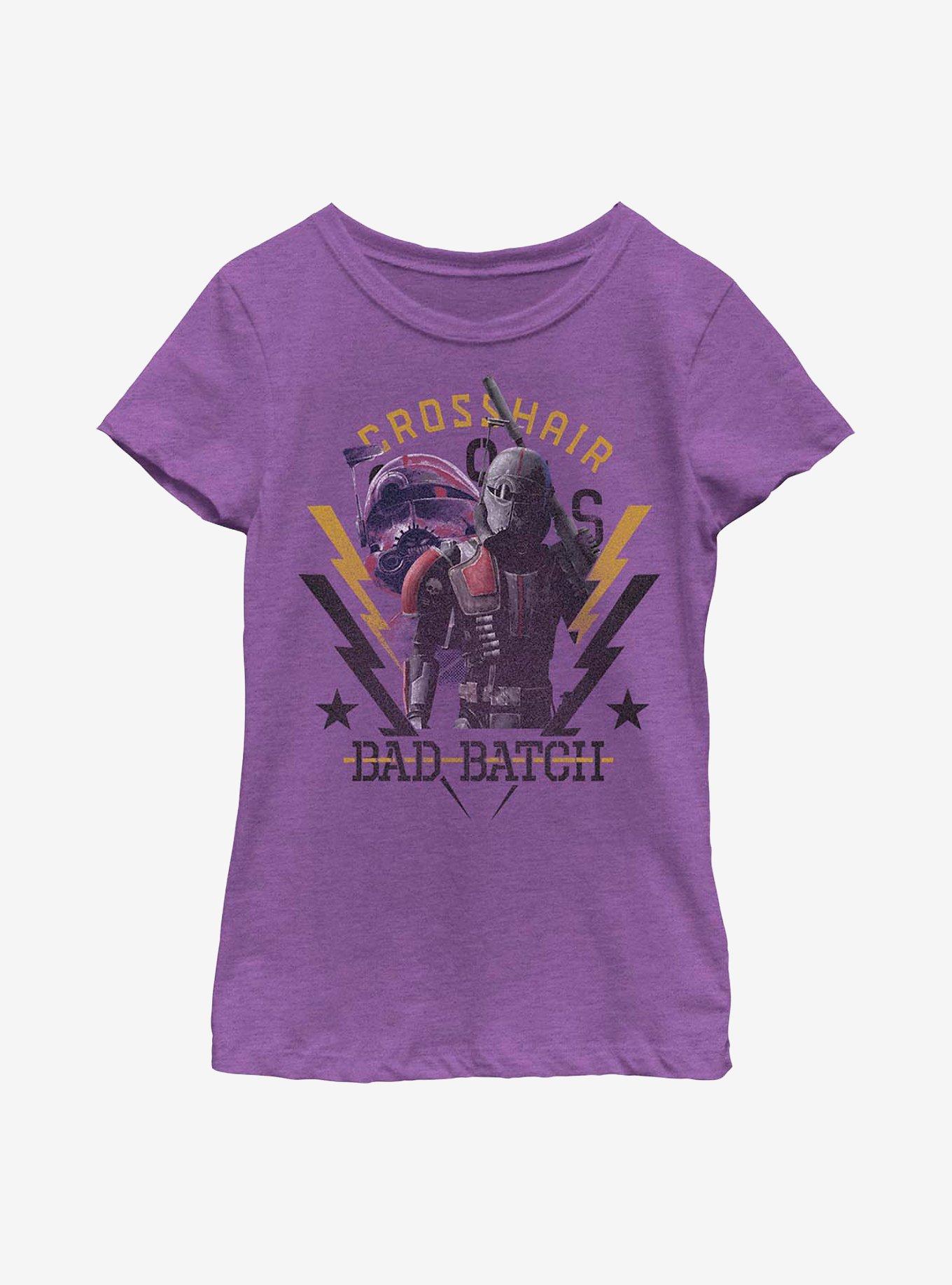 Star Wars: The Bad Batch Cross Army Crate Youth Girls T-Shirt, PURPLE BERRY, hi-res