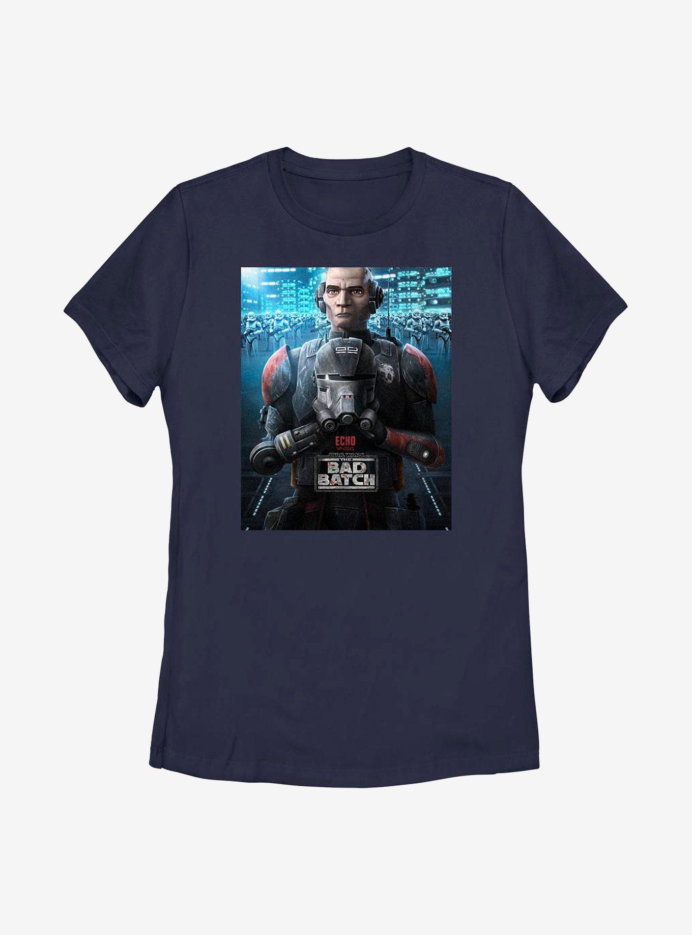 Star Wars: The Bad Batch Echo Poster Womens T-Shirt, NAVY, hi-res