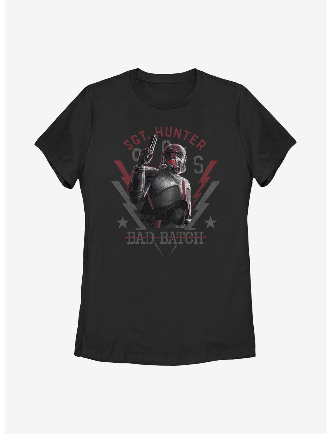 Star Wars: The Bad Batch Hunter Army Crate Womens T-Shirt, BLACK, hi-res
