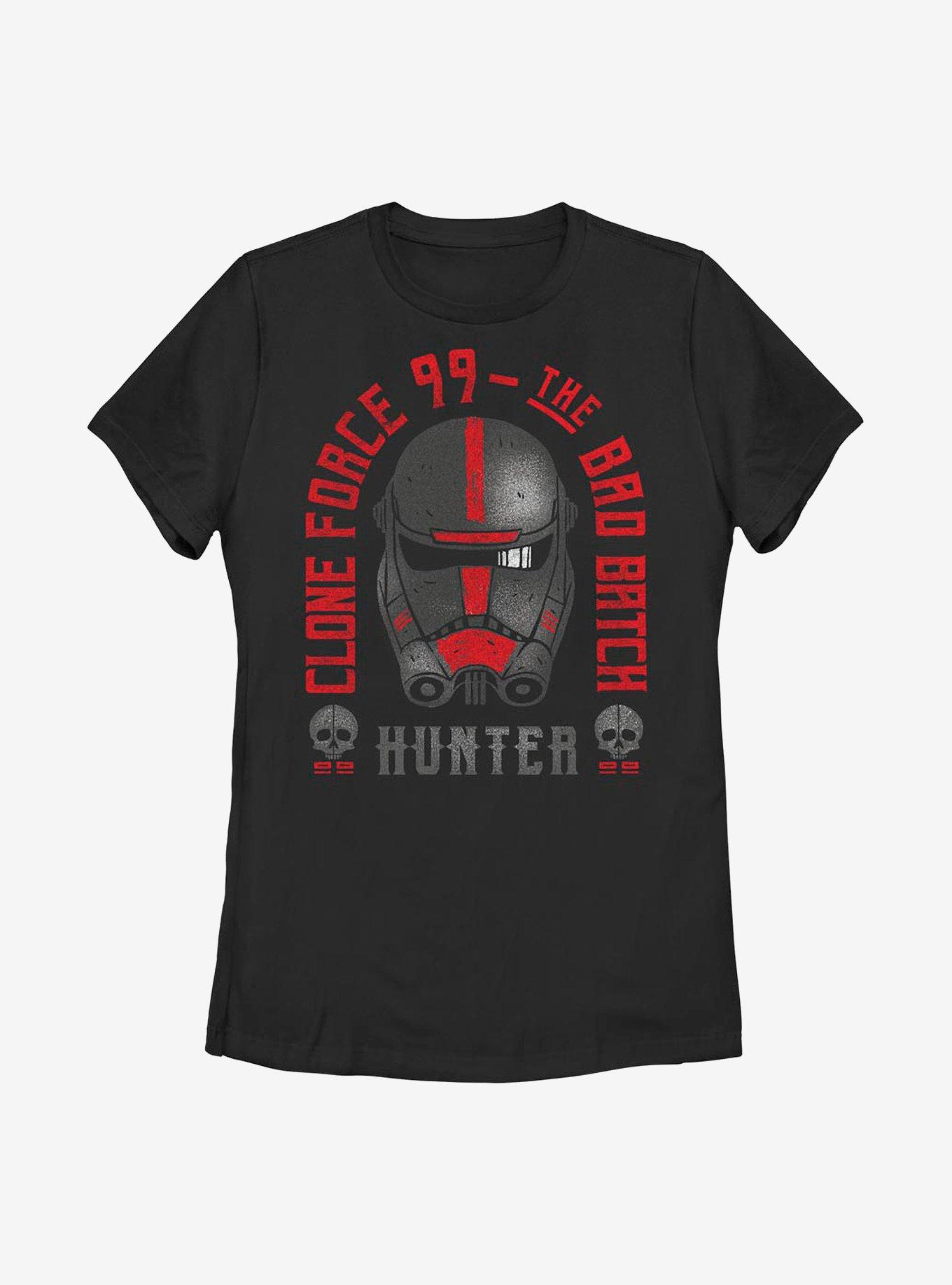 Star Wars: The Bad Batch Hunter Headstone Womens T-Shirt, BLACK, hi-res