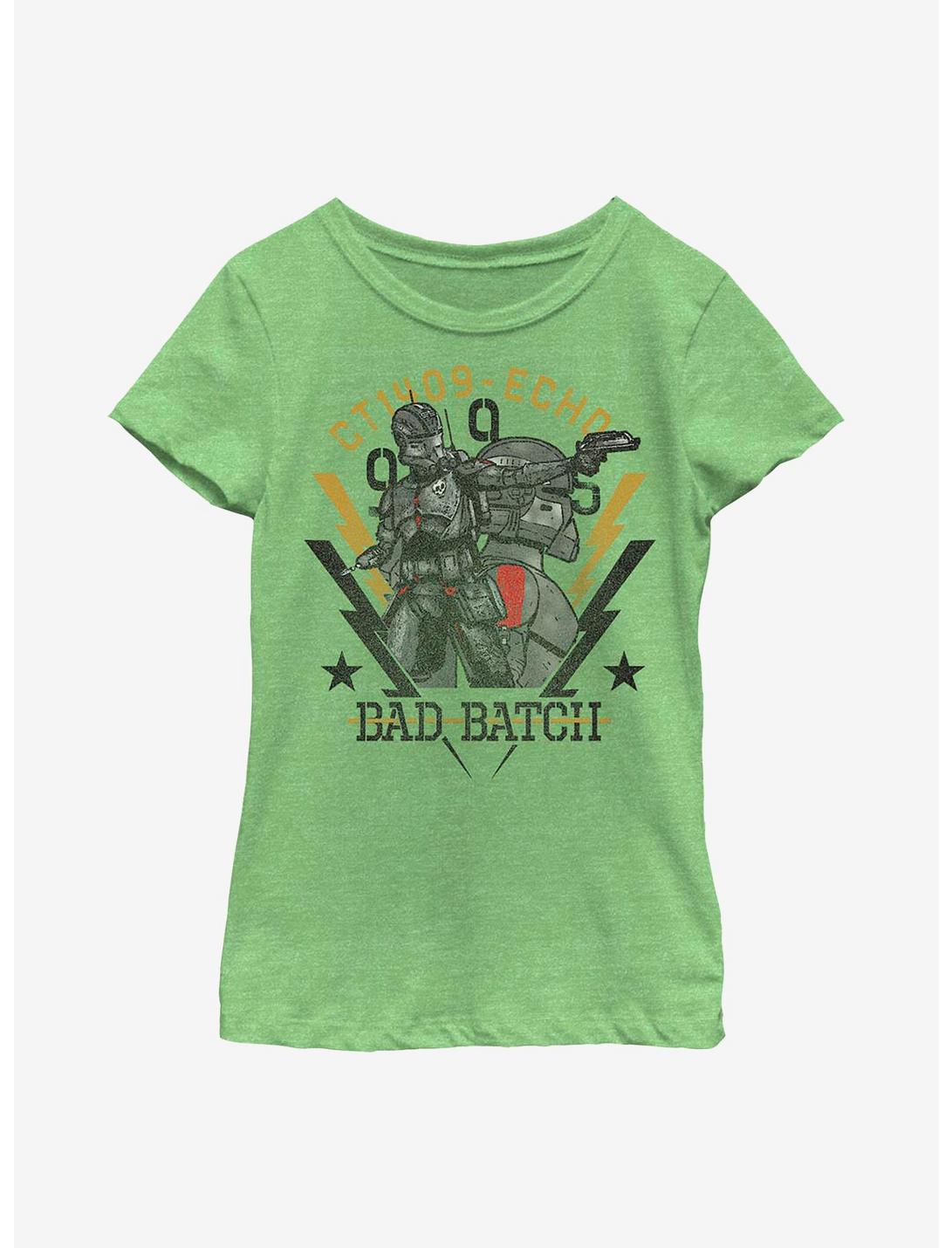 Star Wars: The Bad Batch Echo Army Crate Youth Girls T-Shirt, GRN APPLE, hi-res