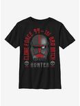 Star Wars: The Bad Batch Hunter Headstone Youth T-Shirt, BLACK, hi-res