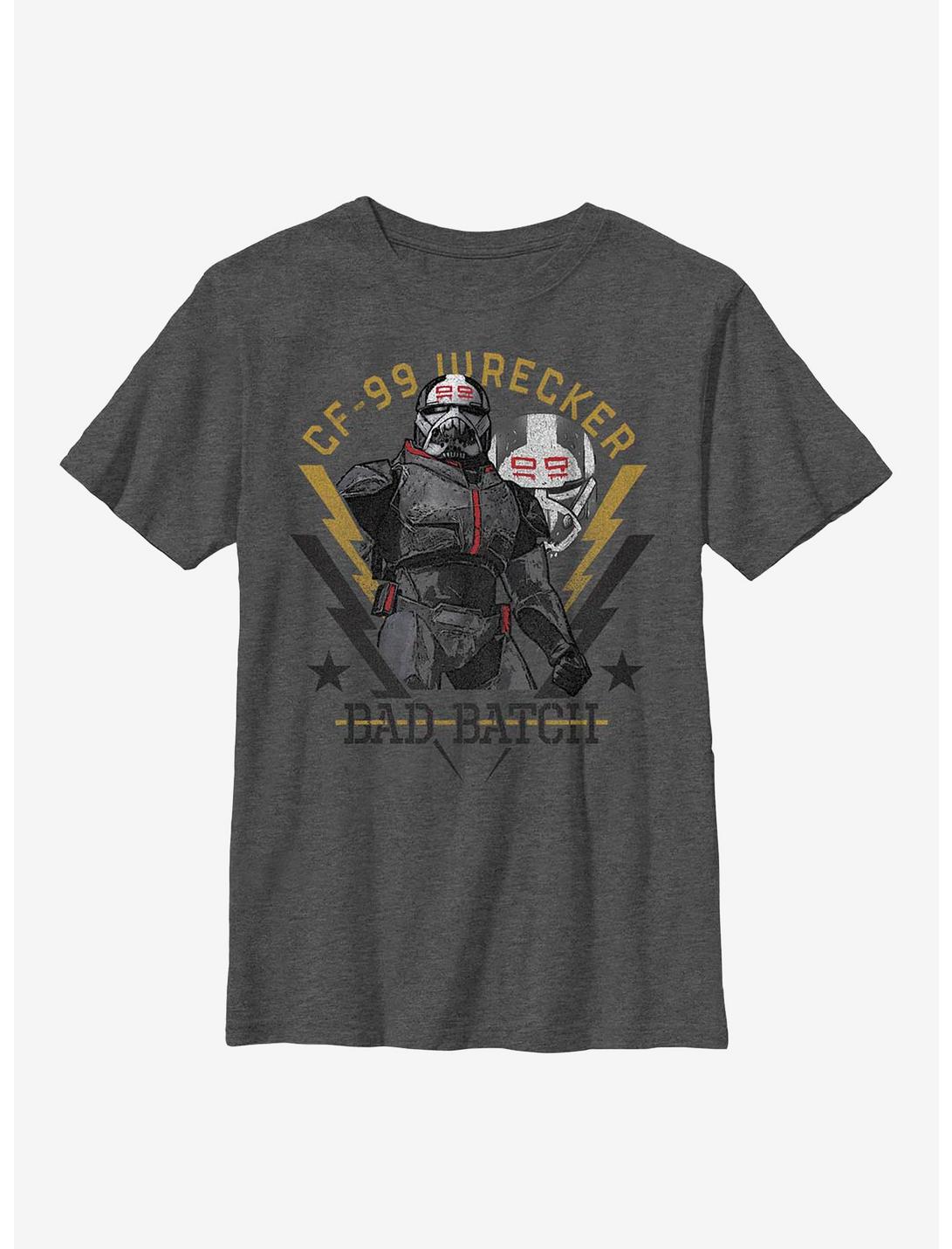 Star Wars: The Bad Batch Wrecker Army Crate Youth T-Shirt, CHAR HTR, hi-res