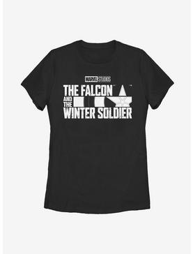 Marvel The Falcon And The Winter Soldier Logo Single Color Womens T-Shirt, , hi-res