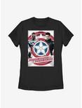 Marvel The Falcon And The Winter Soldier Shield Poster Womens T-Shirt, BLACK, hi-res