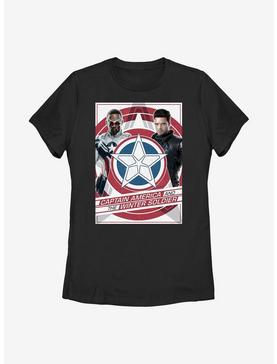 Marvel The Falcon And The Winter Soldier Shield Poster Womens T-Shirt, , hi-res