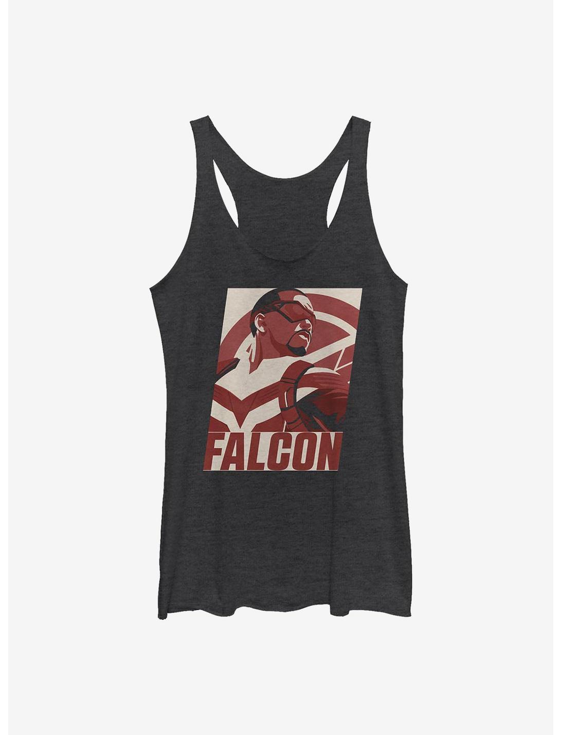 Marvel The Falcon And The Winter Soldier Falcon Poster Womens Tank Top, BLK HTR, hi-res