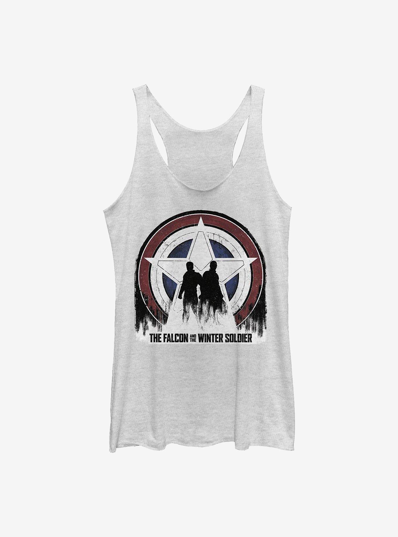 Marvel The Falcon And The Winter Soldier Silhouette Shield Womens Tank Top, , hi-res
