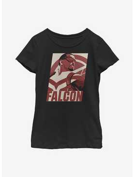 Marvel The Falcon And The Winter Soldier Falcon Poster Youth Girls T-Shirt, , hi-res