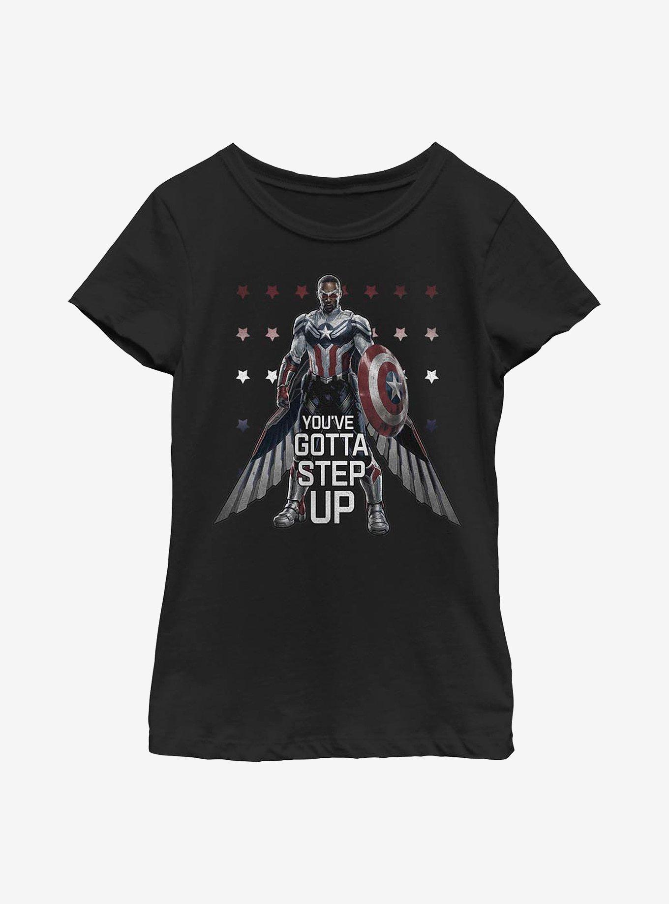 Marvel The Falcon And The Winter Soldier Falcon Soldier Teamed Youth Girls T-Shirt, , hi-res