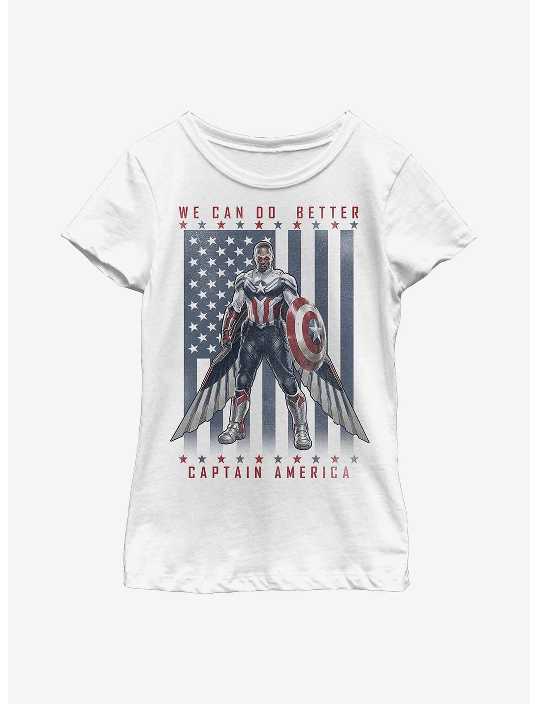 Marvel The Falcon And The Winter Soldier Flight Of The Falcon Youth Girls T-Shirt, WHITE, hi-res