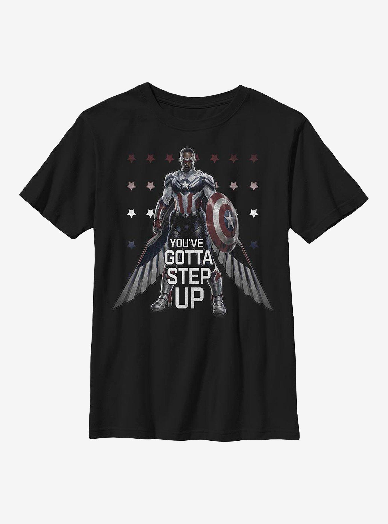 Marvel The Falcon And The Winter Soldier Falcon Soldier Teamed Youth T-Shirt, , hi-res