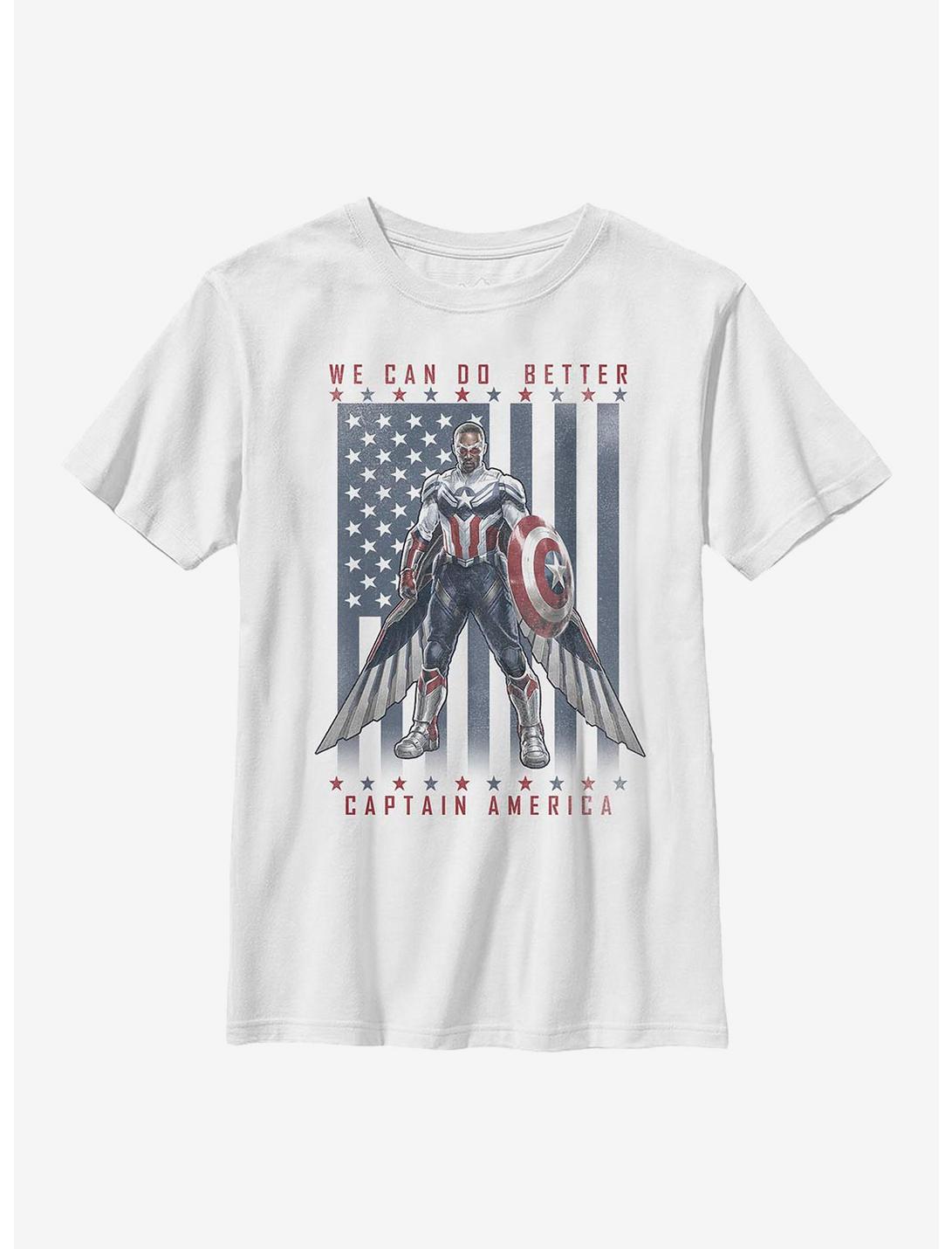Marvel The Falcon And The Winter Soldier Flight Of The Falcon Youth T-Shirt, WHITE, hi-res