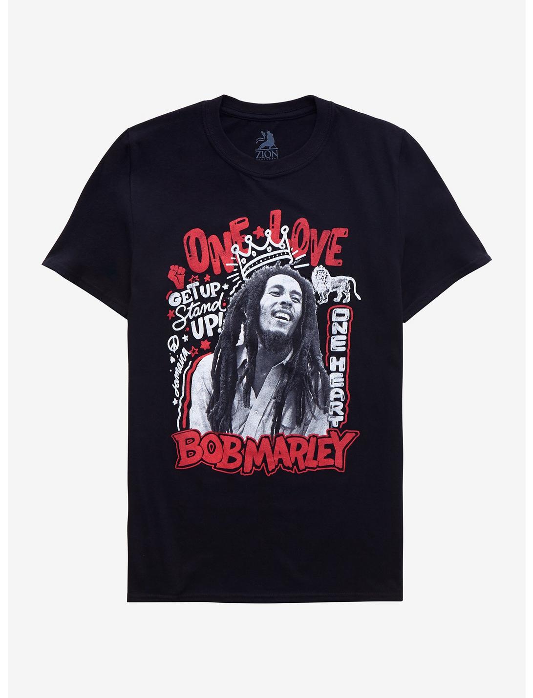 Bob Marley Get Up Stand Up Doodle Art T-Shirt, , hi-res