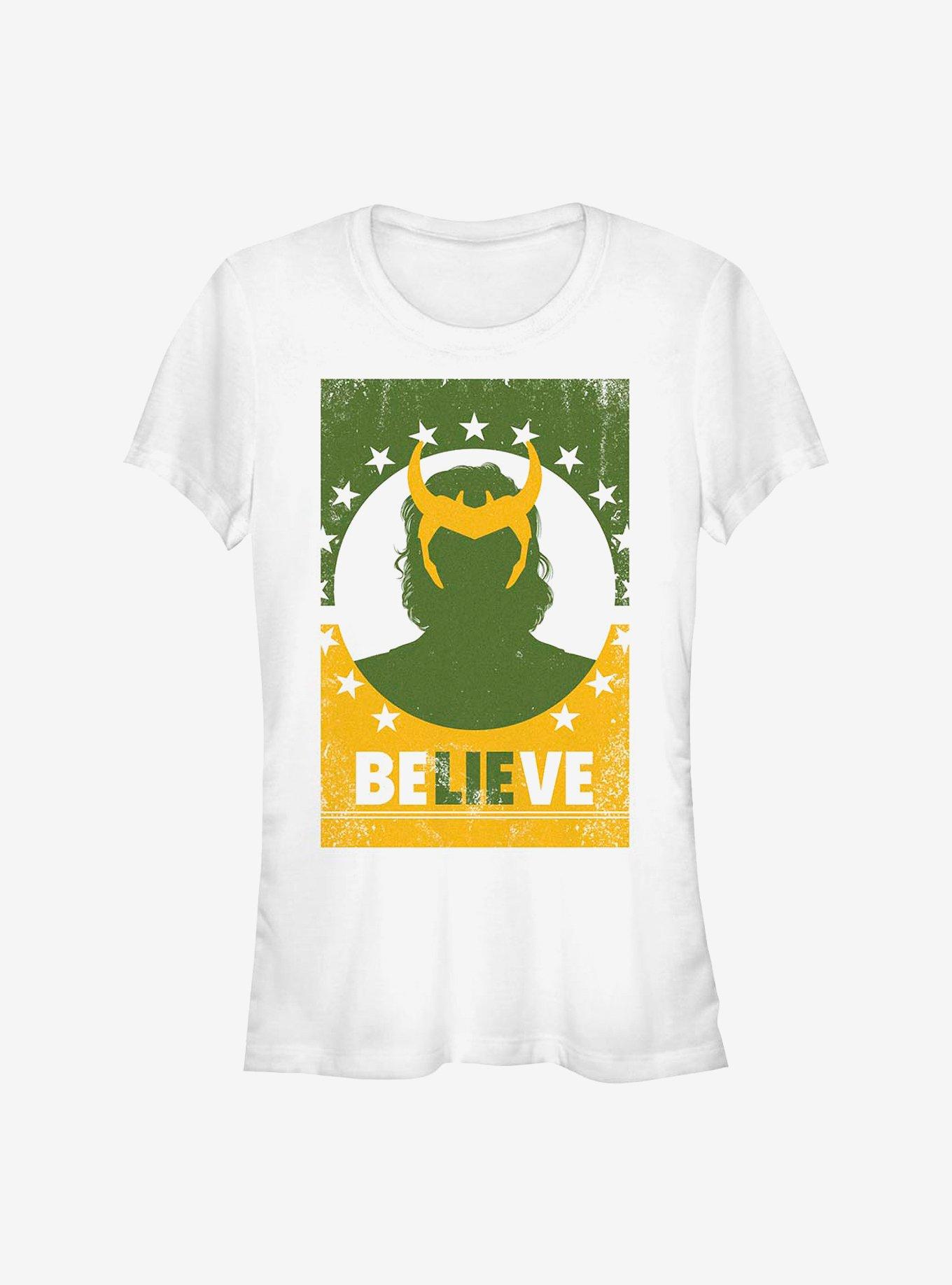 Marvel Loki Believe Girls T-Shirt, WHITE, hi-res