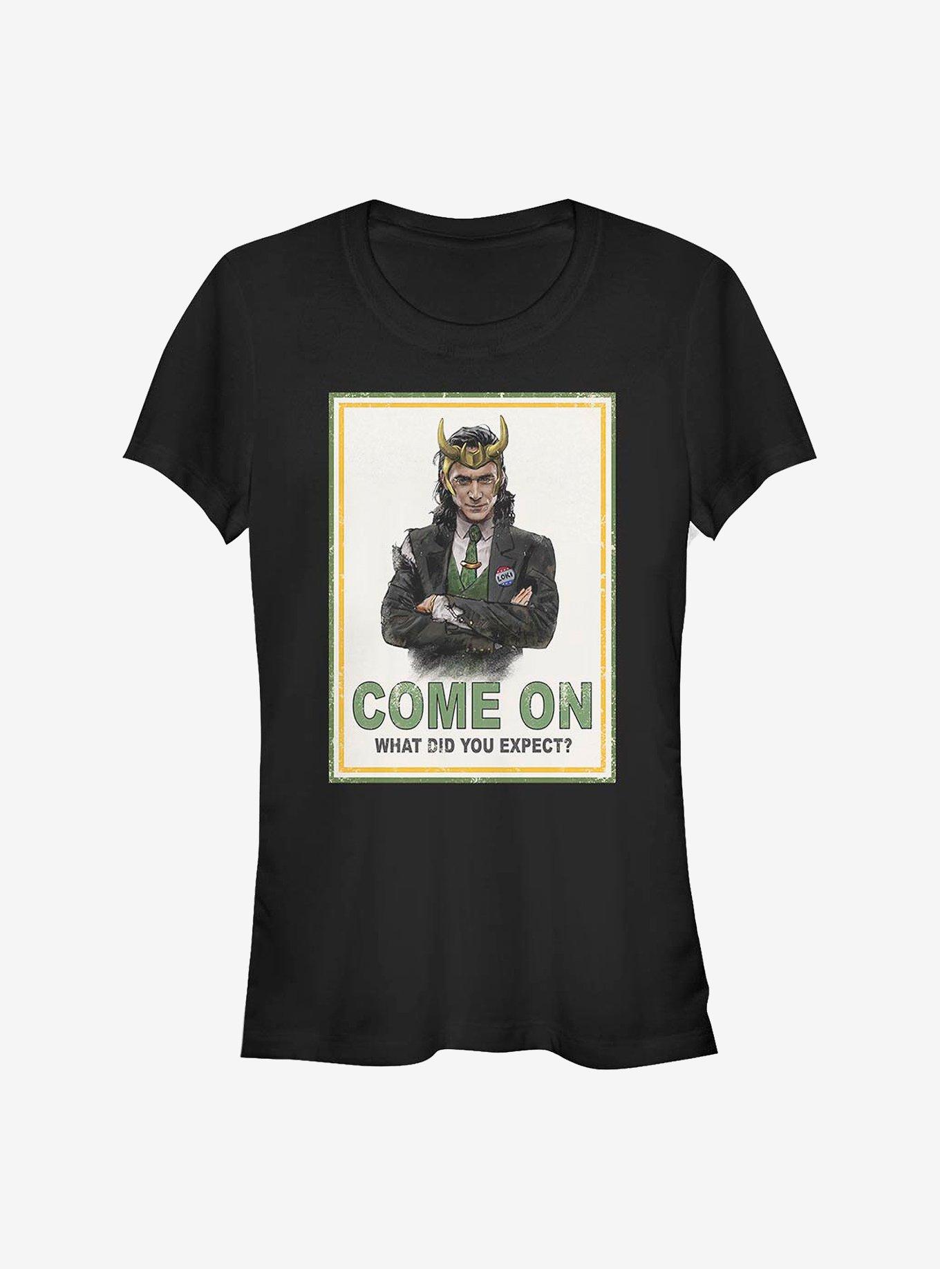 Marvel Loki What Did You Expect? Girls T-Shirt, BLACK, hi-res