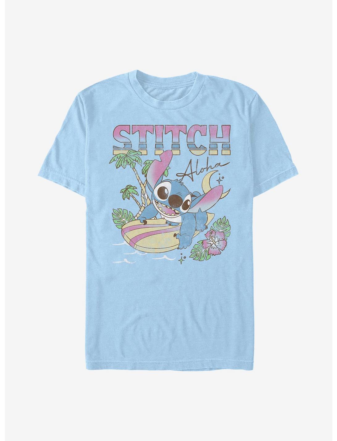 Disney Lilo & Stitch Aloha T-Shirt, LT BLUE, hi-res