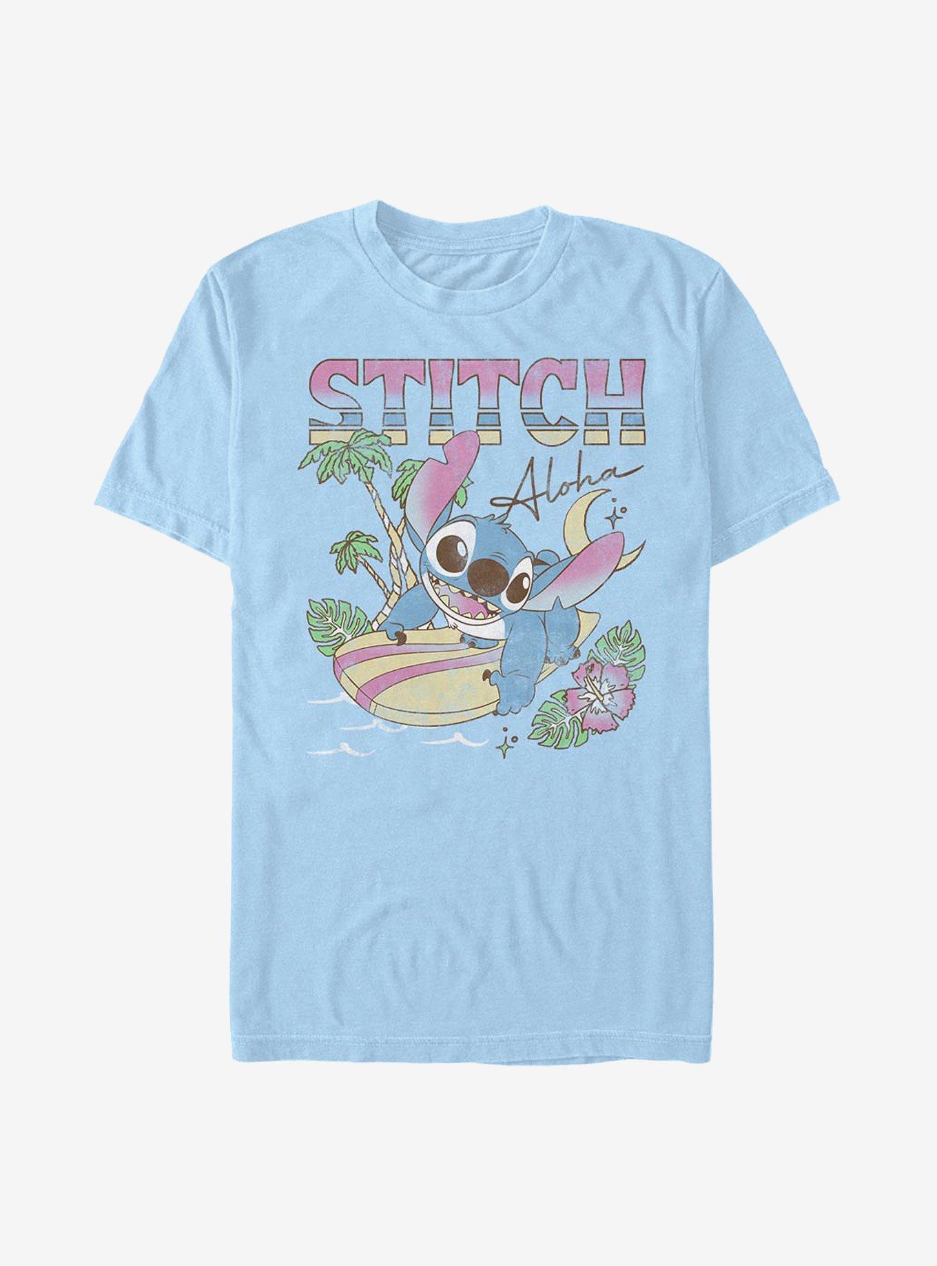 Disney Lilo & Stitch Aloha T-Shirt, LT BLUE, hi-res