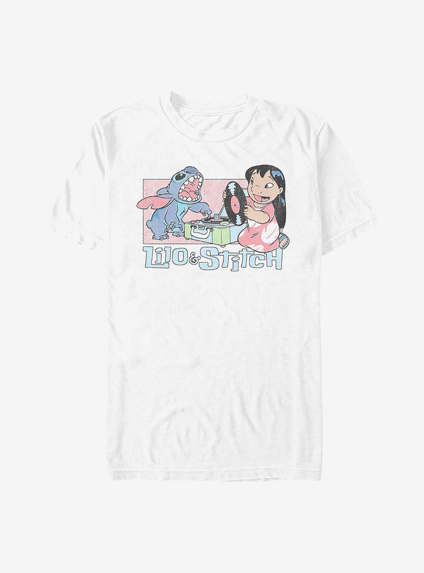 Disney Lilo & Stitch Duo Records T-Shirt, WHITE, hi-res