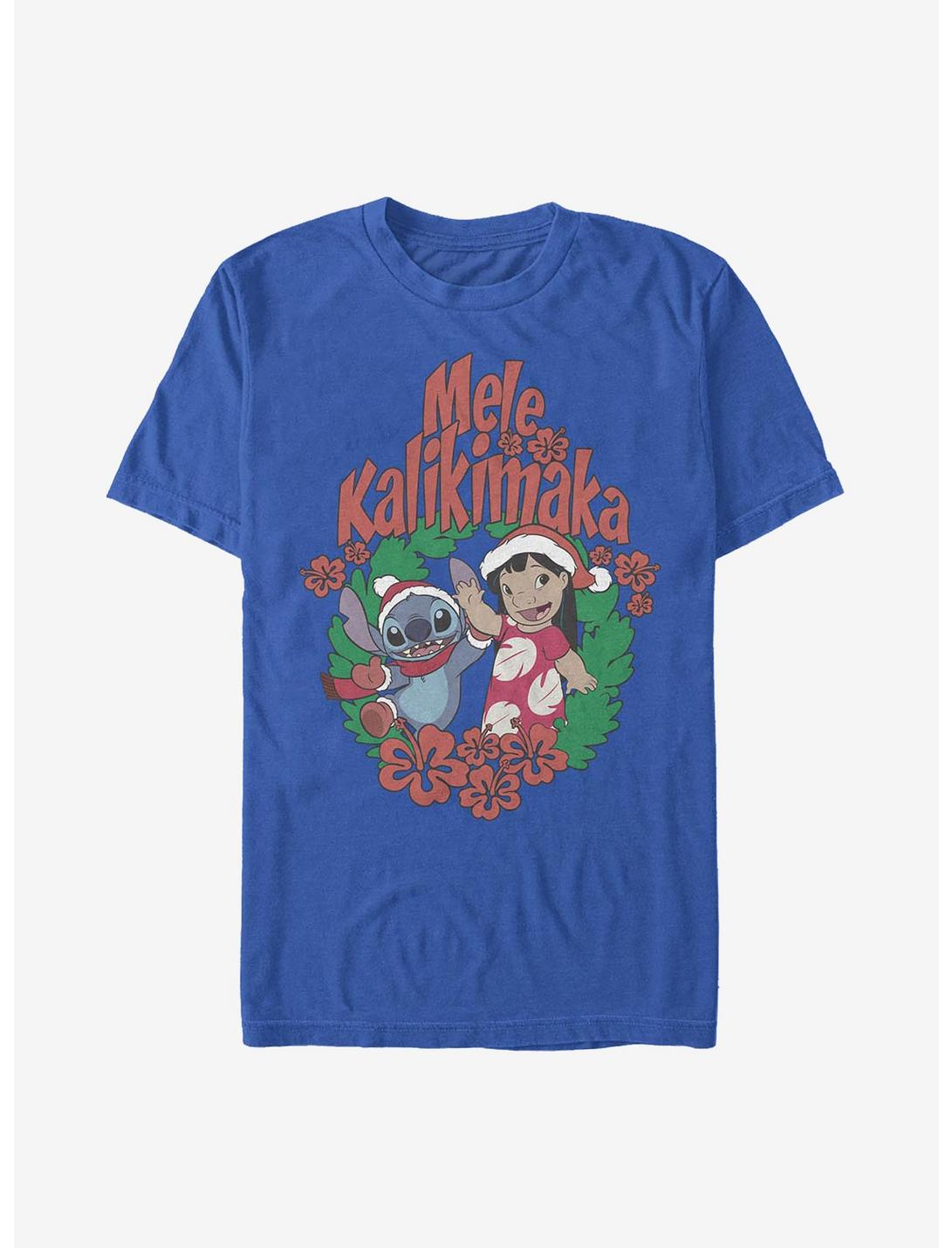 Disney Lilo & Stitch Mele Kalikimaka T-Shirt, ROYAL, hi-res
