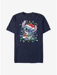 Disney Lilo & Stitch Christmas Lights T-Shirt, NAVY, hi-res