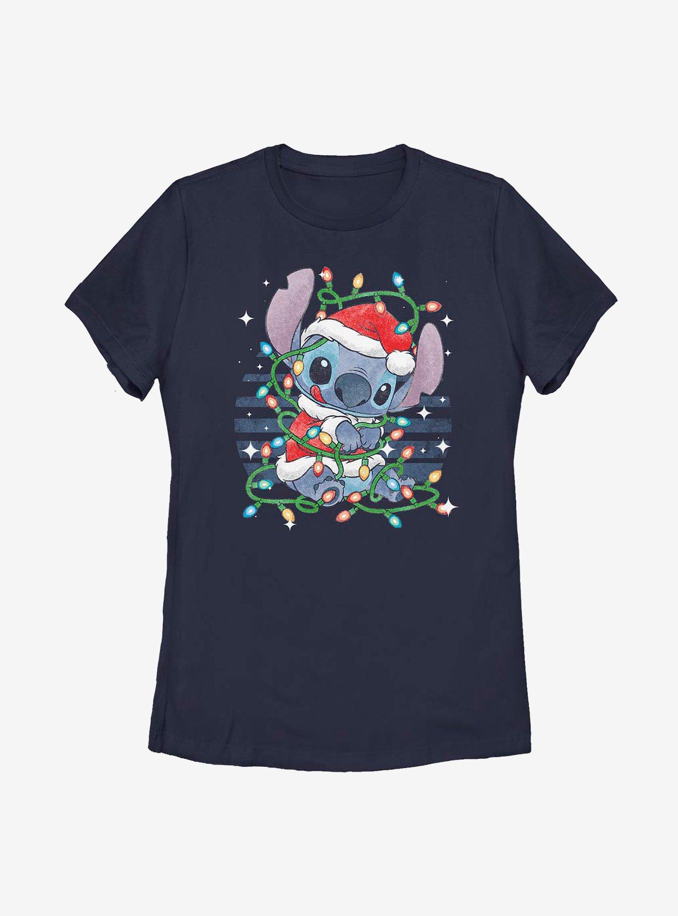 Disney Lilo & Stitch Christmas Lights Womens T-Shirt, , hi-res