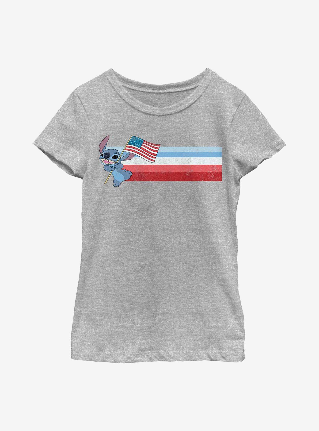 Disney Lilo & Stitch Flag Youth Girls T-Shirt, , hi-res